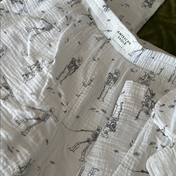 NWOT AE Halloween Gauze Cotton Pajama Set size xs - Picture 7 of 7